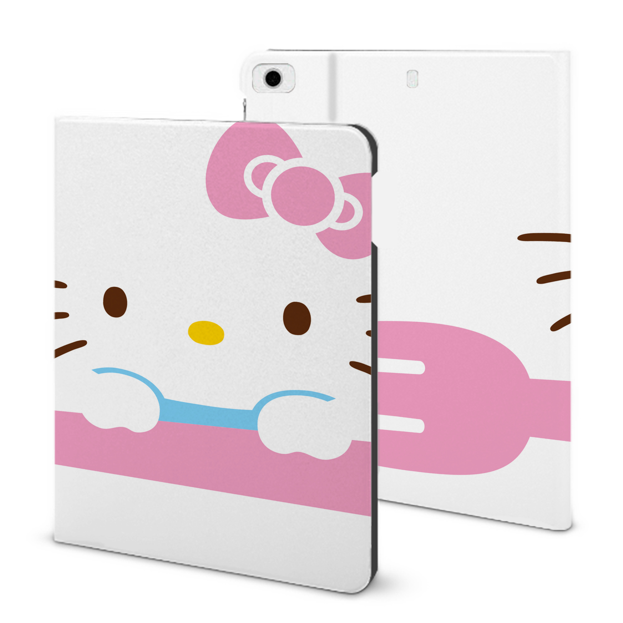（画像用） Hello Kitty ハローキティ IPad ケース ブック型 PUレザー TPU 耐衝撃 軽量 薄型 ペン収納なし 全面保護 IPad 各モデル対応